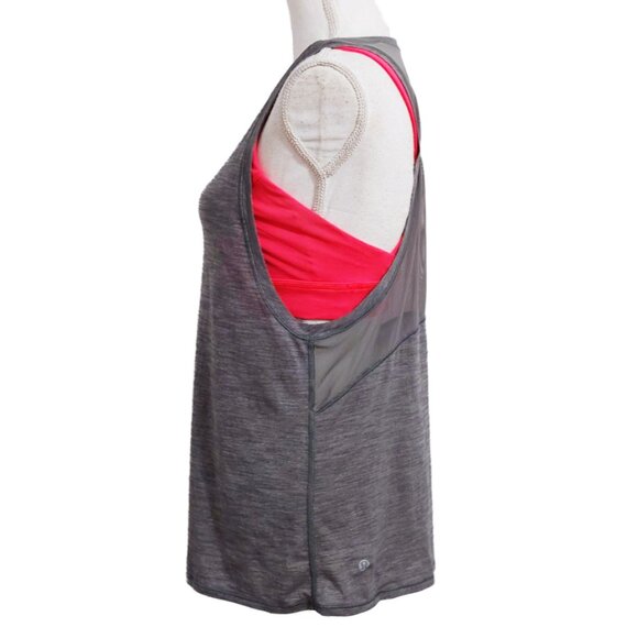 Lululemon Work the Circuit Tank in Heather Slate Grey Electric Coral - Picture 10 of 12
